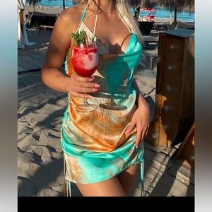 Fashion Nova Satin Mini Dress L